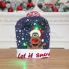 Juldekorationer Vuxen och barn stickad julhatt Färgglad lysande hatt Högklassig Santa Childrens Hat
