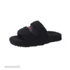 Winter Dames Sandaal Geborduurde Harige Nieuwe Sandalen met Slipper Wol Shearling 2023 b Herfst Familie Katoen Dikke Letterzool Balencaiiga Lam J3O2