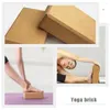 Yoga block Cork Block Training Brick Equipment Natural Oak Tool Stretch Strap Dance använde Miss Mats