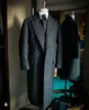 Costumes pour hommes Blazers Vintage Tweed longues vestes d'affaires formel Homme Costume Blazer revers à chevrons Costume Homme smoking 231027