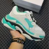 17fw Triple S Men Donne Designer Scarpe Casual Sneaker Clear Sole Black White Grigio Rosso Blu Royal Green Green Allenatori Jogging Walking Walking