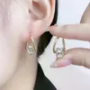 Hoopörhängen Fashion Cubic Zirconia Gold Color Hoops Ear Ring For Women Engagement Wedding Earring Party Trendy Piercing Smycken