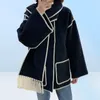 21FW Toteme SingleBreasted Tassel Scarf Wool Coat Jackets015863851