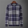 Designer Automne Luxe Mens Pull Vêtements Pull Slim Fit Tricot Casual Sweat Géométrie Patchwork Couleur Imprimer Mâle Mode Laine Laine Jumper