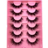 False Eyelashes HBZGTLAD 6D Cat Eye Fluffy Lashes 6 Pairs Pack Dramatic Wispy Faux Mink Thick Flare Fake Eyelash Multipack