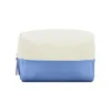 5pcs Cosmetic Bags Cotton Two Color Patchwork Solid Large Capacity Waterproof Protable Storage Bag Mix Color