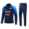 Maglia da calcio a maniche lunghe Half Pull Maglia da calcio Napoli 21 23 24 Giacca da calcio per bambini Kit Ssc Napoli Ae7 D10s Tuta da allenamento Tuta Chandal da jogging