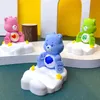 Decorative Objects Figurines Small Bear Phone Holders Stands Decorations Lovely Cartoon Bear Miniature Home Statue Sculpture 231030