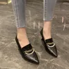 Sapatos de vestido Internet celebridade único sapato feminino primavera 2023 versão coreana versátil plana fada pontiaguda colher rasa