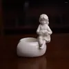 Mum tutucular açık parti sahibi benzersiz Avrupa seramik fincan tealight küçük romantik nordic beyaz portavelas oda dekor