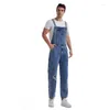 Herren-Jeans, perforiert, große Größe, Herren-Liebhaber, Denim-Hosenträger, Overalls, Baumwolle, Patchwork-Overall, zerrissene Cargo-Hosen für Damen