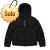 Trapstar londres decodificado com capuz puffer 2.0 gradiente preto jaqueta masculina bordado térmico hoodie masculino casaco de inverno tops8qea