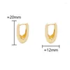 Hoop Earrings Design U-Shaped Water Drop For Women Metal Scenery Smooth Surface Oval Punk Ear Buckle Accessories Fashion Jewelry