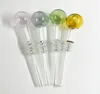 4 Color Glass Pipes Pyrex Smoking Handle Pipes High quality oil burner tube