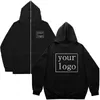 Mens Hoodies Sua própria marca de design / imagem personalizada com zíper com capuz Masculino casual camisa esportiva personalizada Texto impresso DIY jaqueta com zíper 231030