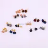 Brincos 10 pares ZYZ182-8792 Freedom Raw Crystal Metal Plating Quartz Natural Stone Mix Color Titanium Drusy Geode