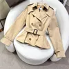 Women Trench Coats Burry Kobiety jesienne eleganckie długie koronkowe kurtka w talii żeńska swobodna płaszczka w dekolcie w rozmiarze.