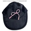 Ball Caps Perle Bowknot Baseball Cap Für Teenager Mädchen Herbst Winter Cord Hut Modische Sonnenhüte Frauen Casual