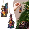 Dekorativa föremål Figurer Gorgeous Witch Car Hangings Halloween Christmas Tree Home Decoration Doll Diy Pendant Ornament Figur 231030