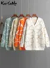 Women's Knits Winter Cardigan For Women 2023 Autumn Outwears Korean Clothes Knit Coats Stripe Pattern Loose Sweaters