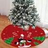 Decoraciones navideñas 60/70 cm Falda de árbol Red Santa Claus Muñeco de nieve Mat Decoración Navidad para el año del hogar