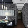 Bakgrundsbilder kinesiska vintage 3d faux tegel tapeter roll pvc gammalt sten väggpapper för restaurang café hem dekoration 10mx53 cm