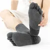 Mens Socks 5 Par Man Short Toe Sport Compression Cotton Sweatabsorbering Badminton Tennis Bike Run Basketball Finger Travel 231027