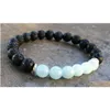 Con cuentas Sn1064 Pulsera de aguamarina de lava volcánica de alta calidad Moda Piedra natural Diseño para hombre Yoga Gota Entrega Joyería Pulseras DH70V