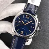 Paneraii Paneria 시계 디자이너 시계 운동 자동 공장 PAM908 사파이어 Panerai 미러 스위스 자동 이동 크기 42mm cowhide 스트랩 럭셔리 워치 M