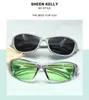Sonnenbrille Y2K Wrap Around für Damen Herren Trendy Bat Flame Design Mode Futuristische Brille