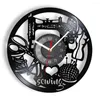 Horloges murales Vintage couture oeuvre horloge machine point de croix record rétro quilting décor à la maison cadeau de maman