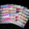 6 rasters/pak 3D roos verschillende bloemblaadjes hars geglazuurde bloemen parel arylic nail art strass edelstenen decoraties manicure doe-het-zelf tips GZH nagelkunst strass steentjes decoraties