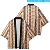 Men's Sleepwear Vintage Style Kimono Robe Taoist Summer Casual Bathrobe Rayon Cardigan Shirts Loungewear Japanese Men Home Coat Jacket