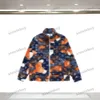 xinxinbuy Cappotto da uomo firmato Parigi lana d'agnello Lettera tessuto jacquard mimetico maniche lunghe donna blu Nero M-2XL