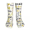 Chaussettes pour hommes Hommes Sports Mode Art Mot Coton Compression Graffiti Lettres Femme