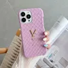 Designers y LOGO iPhone Case European och American Fashion 11 12 13 14 15 iPhone Case Braid Mönster