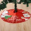 Decoraciones navideñas 60/70 cm Falda de árbol Red Santa Claus Muñeco de nieve Mat Decoración Navidad para el año del hogar