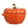 Ciotole Ciotola di zucca Zuppa portatile Contenitore in ceramica Decorazione Decorativa Riso Halloween Candy Pot