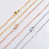 10 stuks 40 45 50 55 60 cm roestvrij stalen kabel ketting kettingen 1 mm 1,5 mm 2 mm dikte ketting kettingen voor dames sieraden mode-sieraden ketting