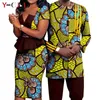 Etnik Giyim Dashiki Seksi Afrikalı Baskı Kalça Elbiseler Kadınlar için Erkek Kıyafet Gömlek ve Pantolon Setleri Çiftler Kıyafet Kaftan Dış Giyim