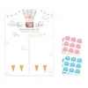 Decoração de festa q1qc gênero revelar decorações poster com menina ou menino adesivos de votação para jogos de bebê fornecimento de chuveiro