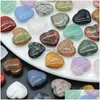 Stone 20Mm Hand Carved Heart Mascot Crystal Natural For Necklace Making Pendants Carving Gemstone Star Healing Mineral Decor Dhgarden Dhesm