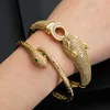 Designer Artier Bangle for Women and Men Fashion Creative Leopard Head Snake Copper Plated 18k Gold Armband Women utsökta lyxtillbehör med originallåda