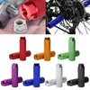 Bike Pedals 1 Pair 3/8 Inch - 26 Teeth Bicycle Pegs Aluminum Alloy Feet Rear