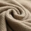 Chandails en laine tricotés à col rond pour femmes, vêtements d'automne et d'hiver, couleur unie, chemisier à Texture confortable