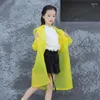 Raincoats Portable Simple Raincoat Waterproof Poncho EVA Thickened Fashion Candy Color Rainsuit Outdoor Travel Children's