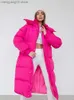 Parkas de mujer abajo suelta con capucha acolchada larga mujer invierno chaqueta de algodón niñas 2022 costura casual abrigo recto oficina dama outwear mujer abrigos T231030