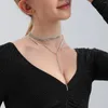 Hanger Kettingen 1 st Strass Choker Y Ketting Sexy Body Chain Voor Vrouwen Meisjes Chokers Sieraden Kristal Bruiloft Accessoires