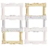 Frames 6 Pcs Gold Po Frame Ornaments Picture Mini Houses Small Vintage Decorate DIY Crafts Making Compact