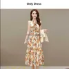 Grundläggande avslappnade klänningar Kvinnors modeklänning 2023 Spring Autumn New Floral Suit Coat Midi kjol Tvådel koreanska eleganta formella tillfällen klänningar yq231030